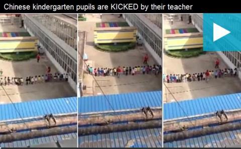 Phẫn nộ cảnh học sinh xếp hàng chờ giáo viên đá mông vì không đạt yêu cầu